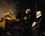 REMBRANDT Harmenszoon van Rijn The Mennonite Preacher Anslo and his Wife France oil painting artist